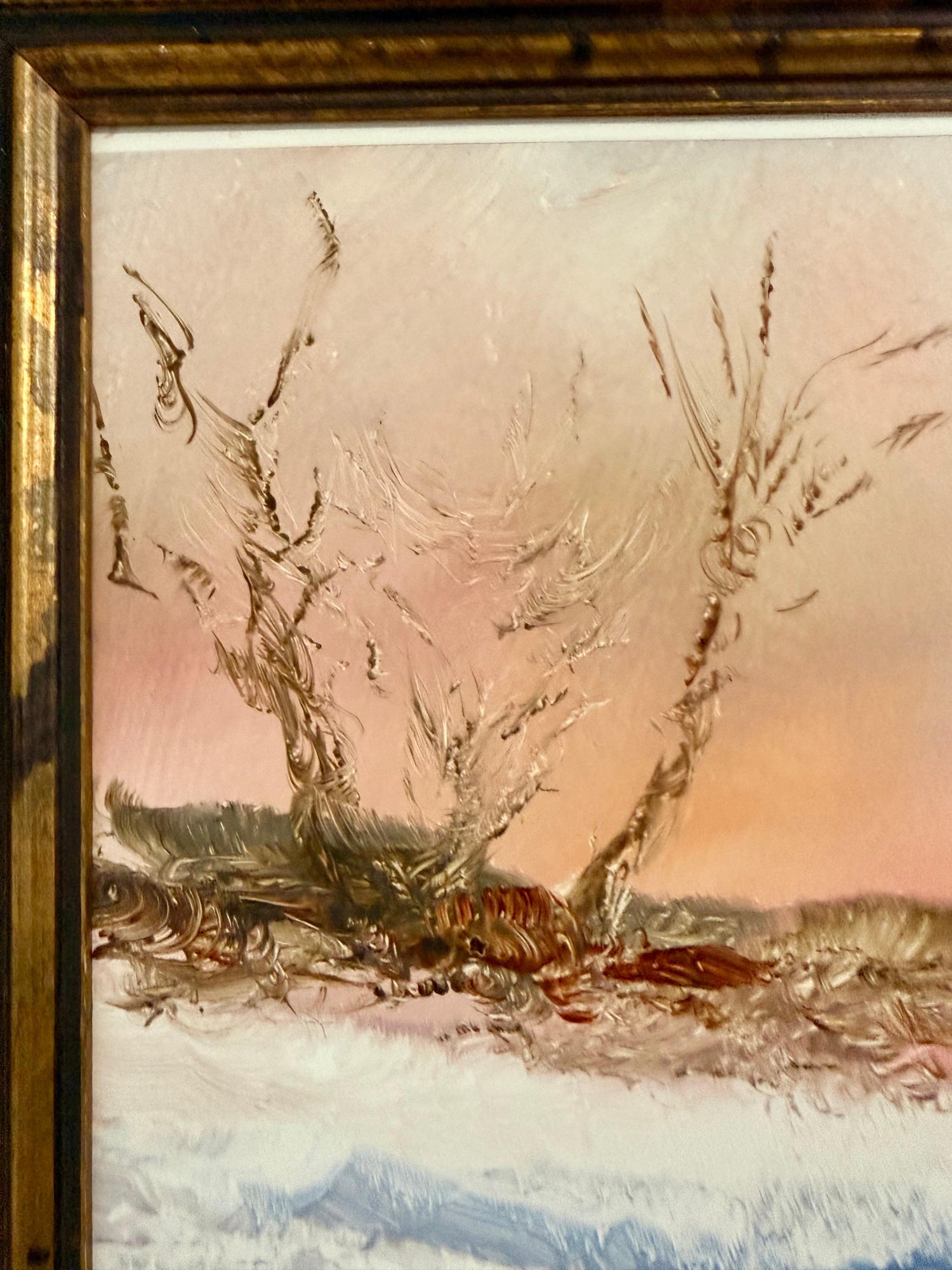 Abstract Impressionist Sunset in December Oil Painting Reginald Pollack