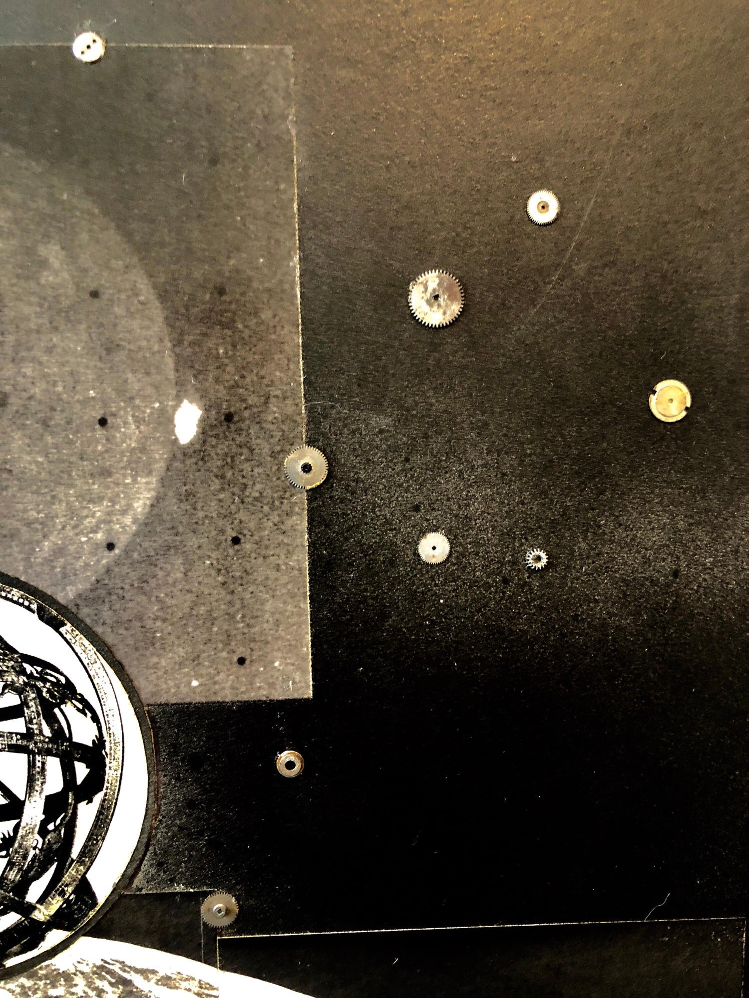 Josias Astronomical Clock Watch Parts Assemblage Photo Planet Collage Photograph