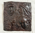 Bronze Sculpture Wall Relief Judaica Jewish Matriarchs Modernist Leonard Baskin