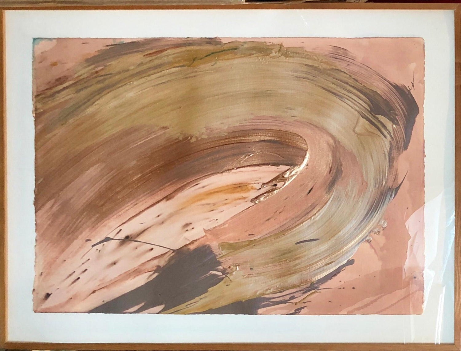 Large Modernist Abstract Color Field Acrylic Painting Woman Artist Francine Tint