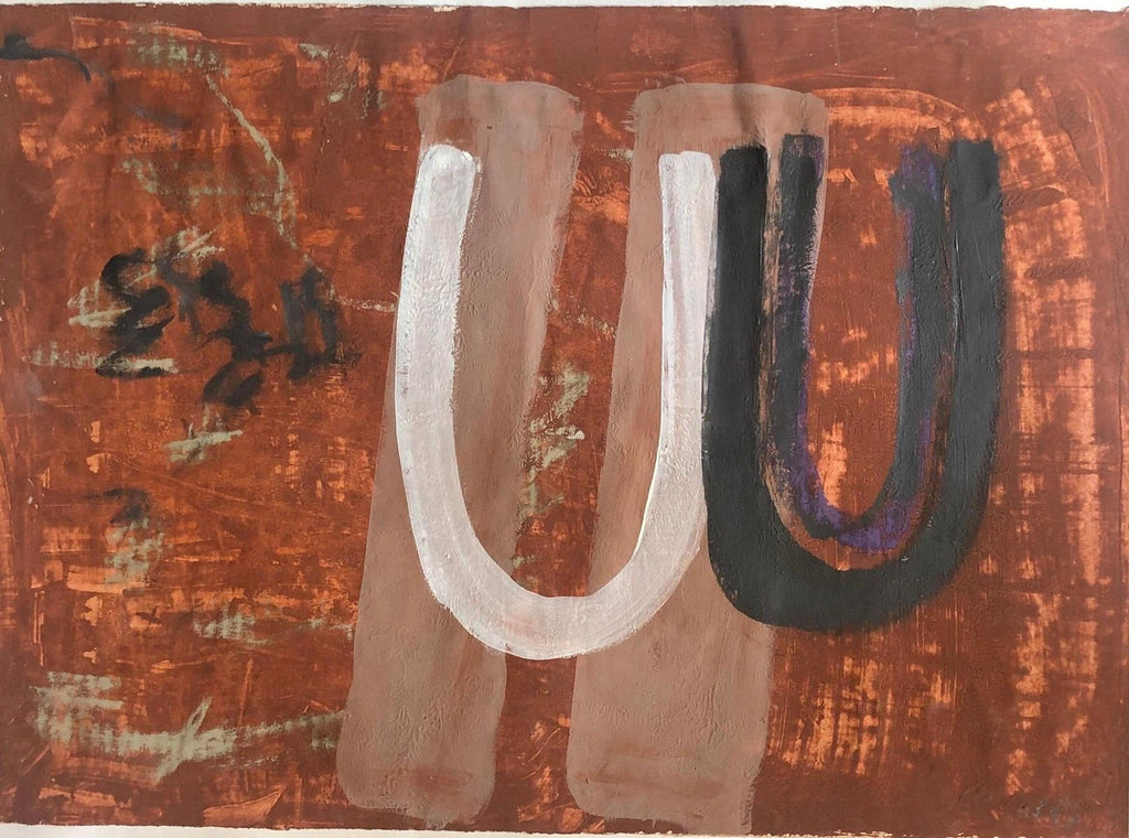 Abstract Composition Tempera Painting Russian Soviet Avant Garde Ksenia Ender