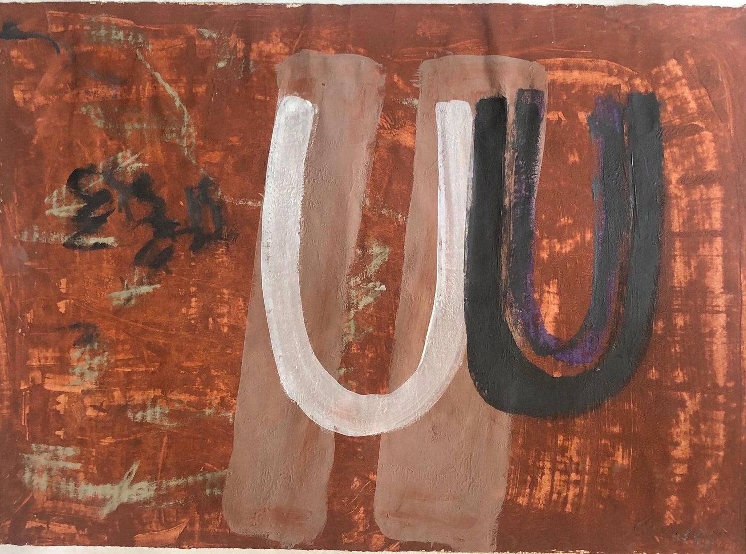 Abstract Composition Tempera Painting Russian Soviet Avant Garde Ksenia Ender