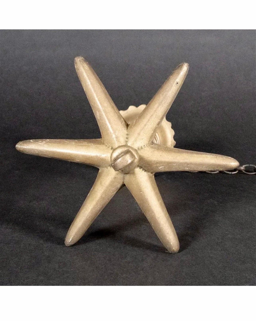 Rare Antique Judaica Hanging Bronze Jewish Synagogue or Temple Oil Lamp w Chain