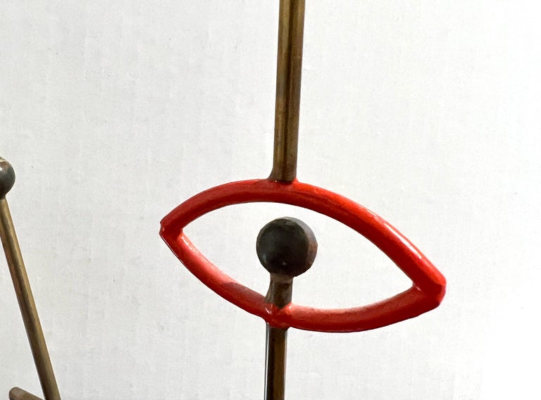 Abstract Australian Post Modernist Sculpture Peter D. Cole Metal, Enamel, Marble