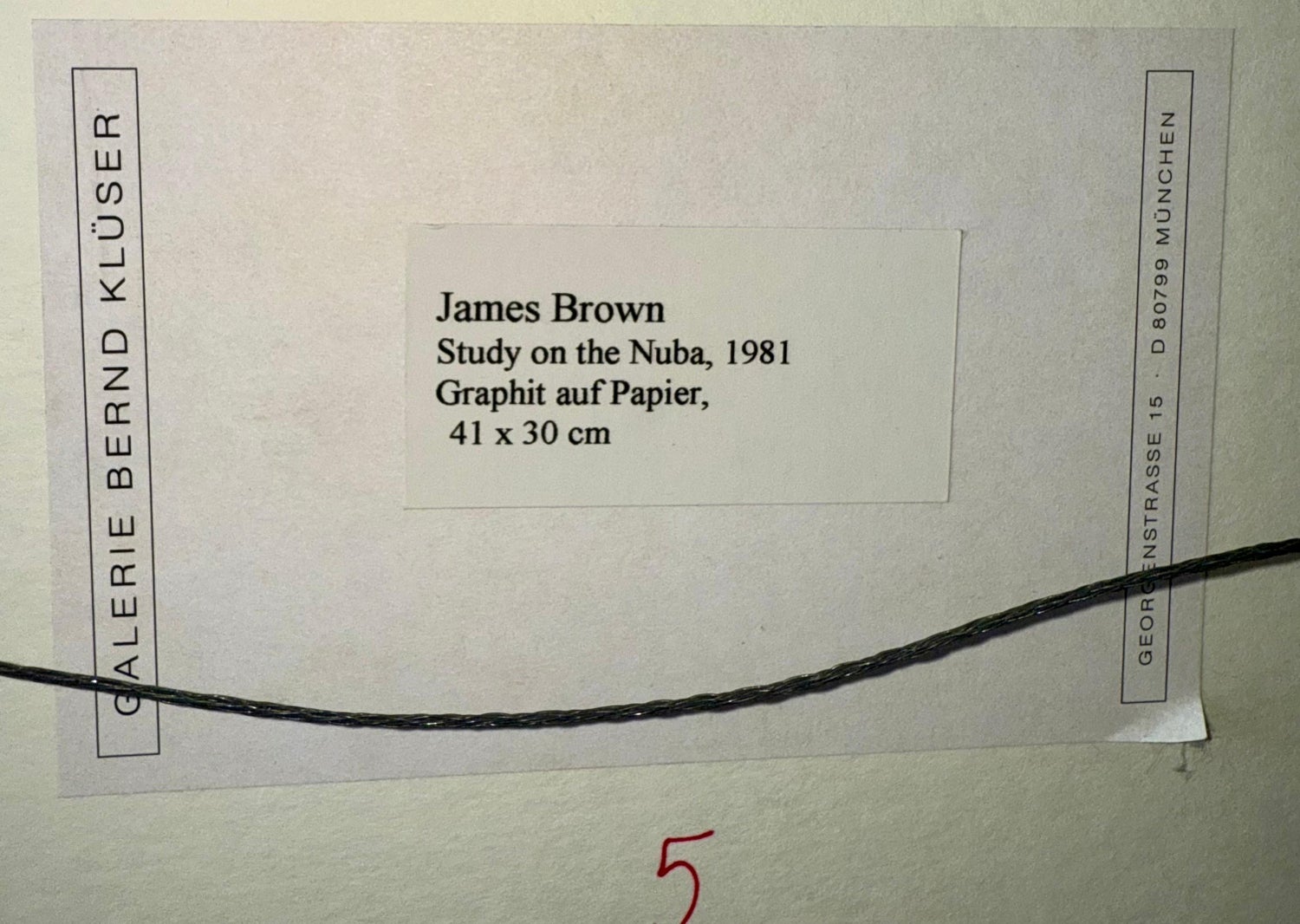 Nuba 1981 Graphite Drawing on Brown Paper James Brown Galerie Bernd Kluser