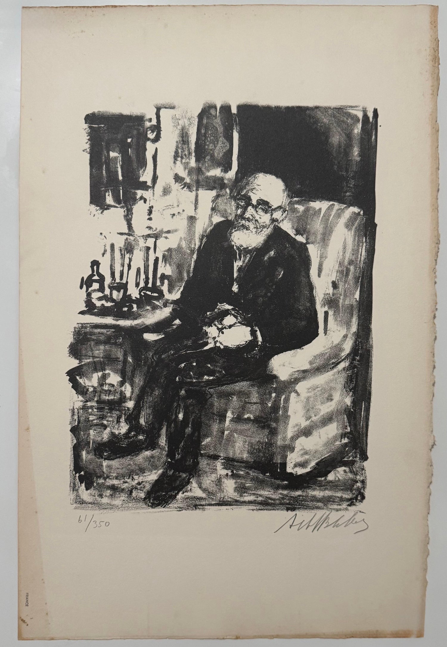 Lithuanian French Artist Arbit Blatas Lithograph Edouard Vuillard Ecole D'Paris