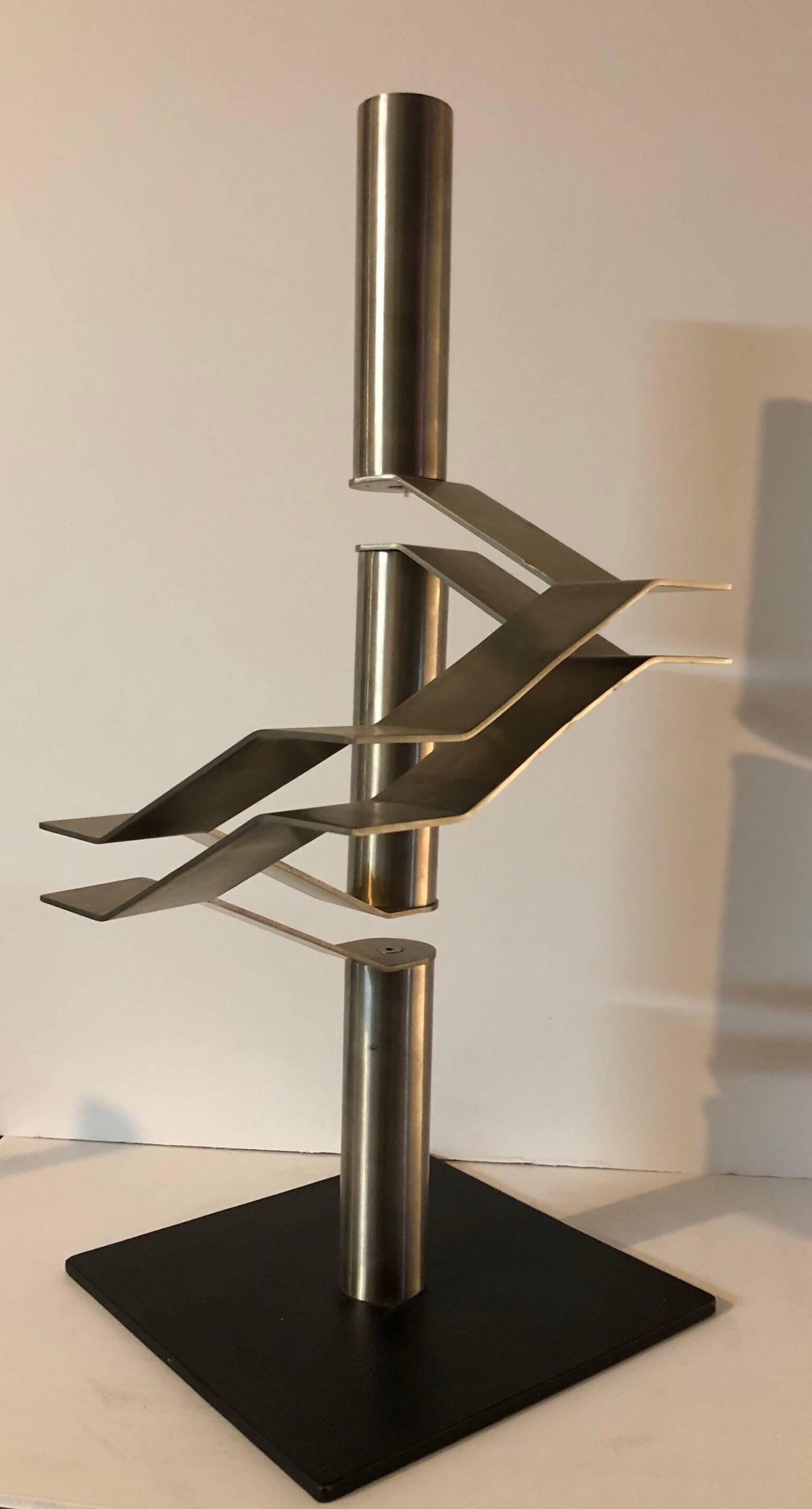 Swedish Modern Op Art Modular Relief Sculpture In Aluminum And Wood