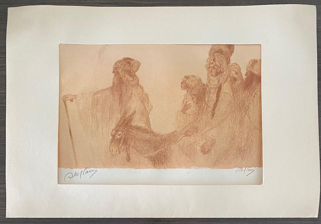 Biblical Prophet Etching American Modernist WPA Artist