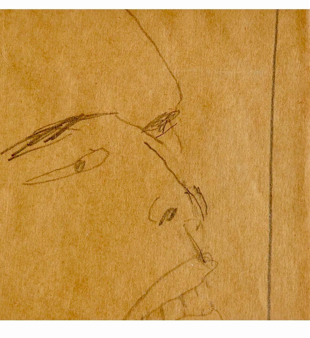 Nuba 1981 Graphite Drawing on Brown Paper James Brown Galerie Bernd Kluser