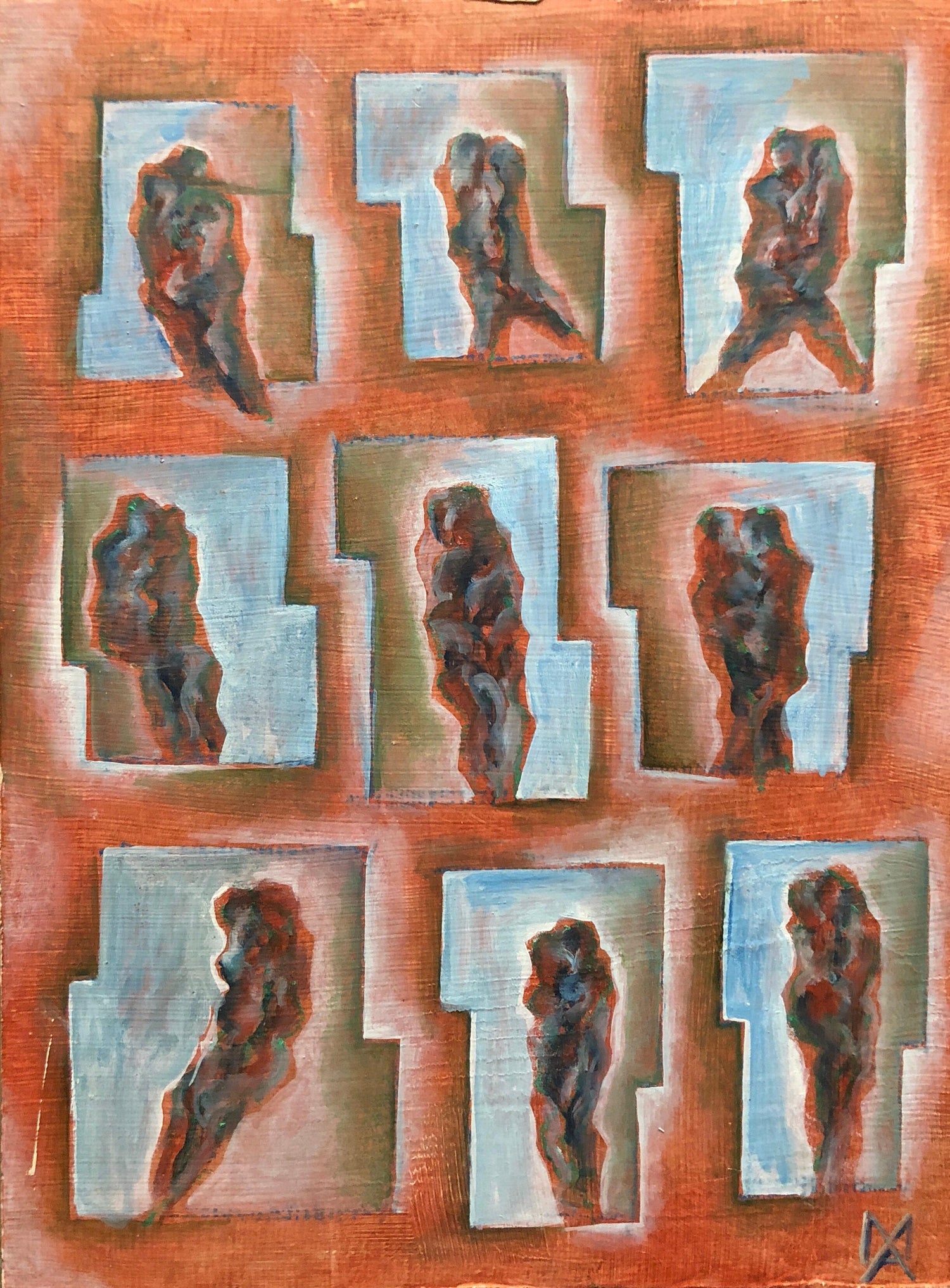 Matthias Alfen German Sculptor Modern Expressionist Painting Psychogram