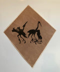 Mexican Modernist Kite Painting, Stencil, Woodcut Print Hand Signed