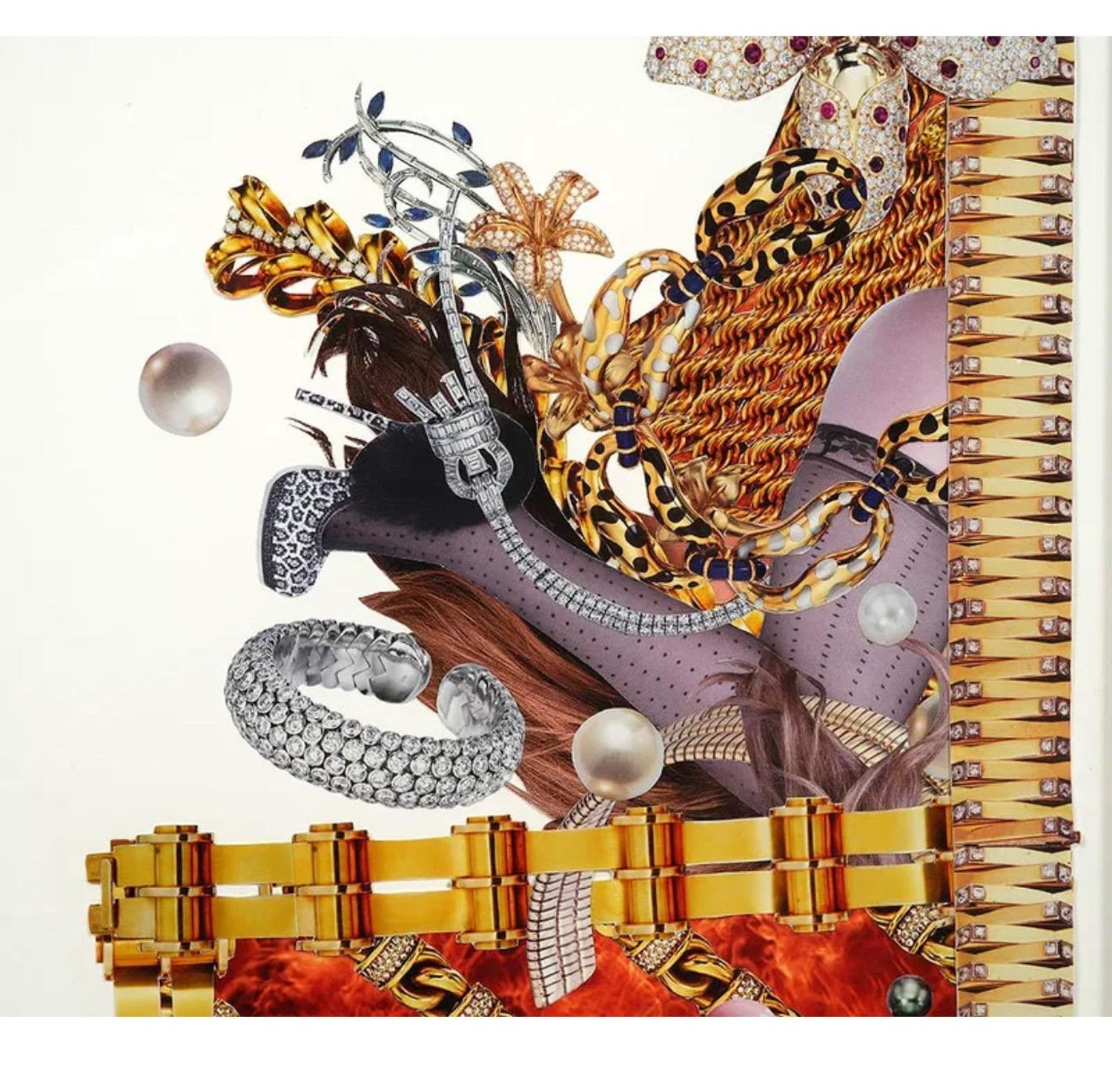 Original Collage Rashaad Newsome Power & Periphery Nigeria Marlborough Gallery