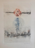 60s American Abstract Expressionist Untitled Abstract Color Composition Etching
