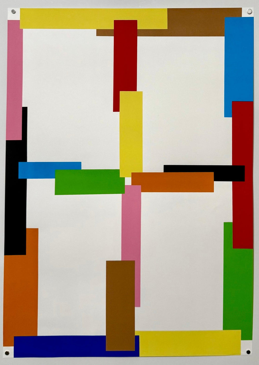 Swiss Contemporary Art Beat Zoderer Abstract Color Constructivist Screenprint