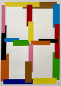 Swiss Contemporary Art Beat Zoderer Abstract Color Constructivist Screenprint