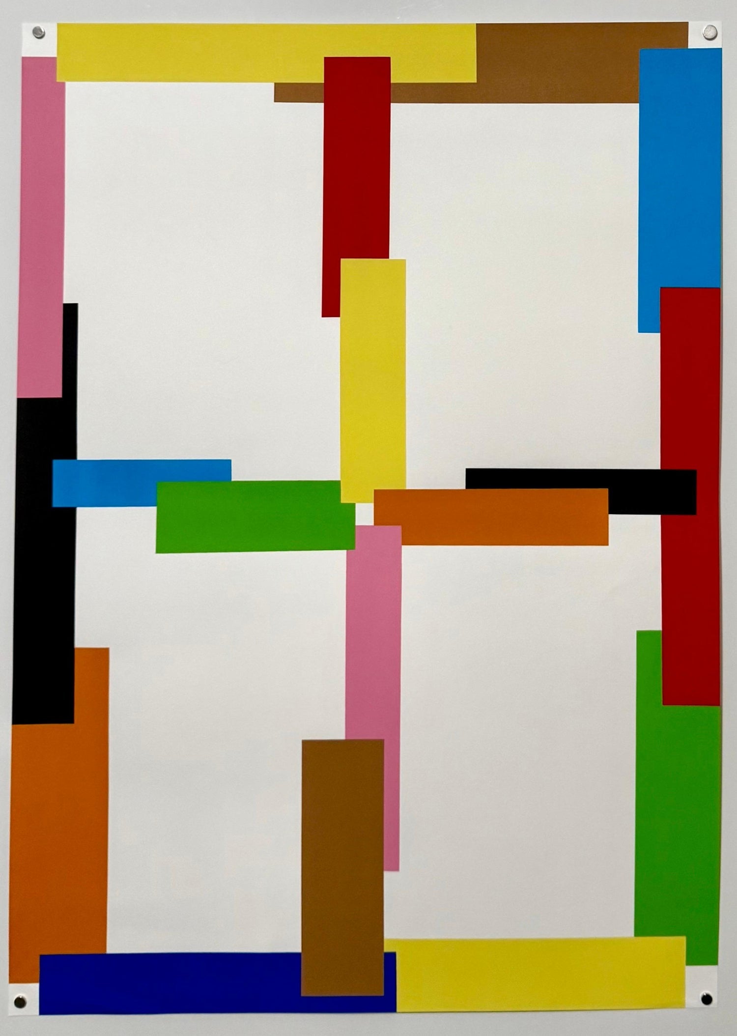 Swiss Contemporary Art Beat Zoderer Abstract Color Constructivist Screenprint