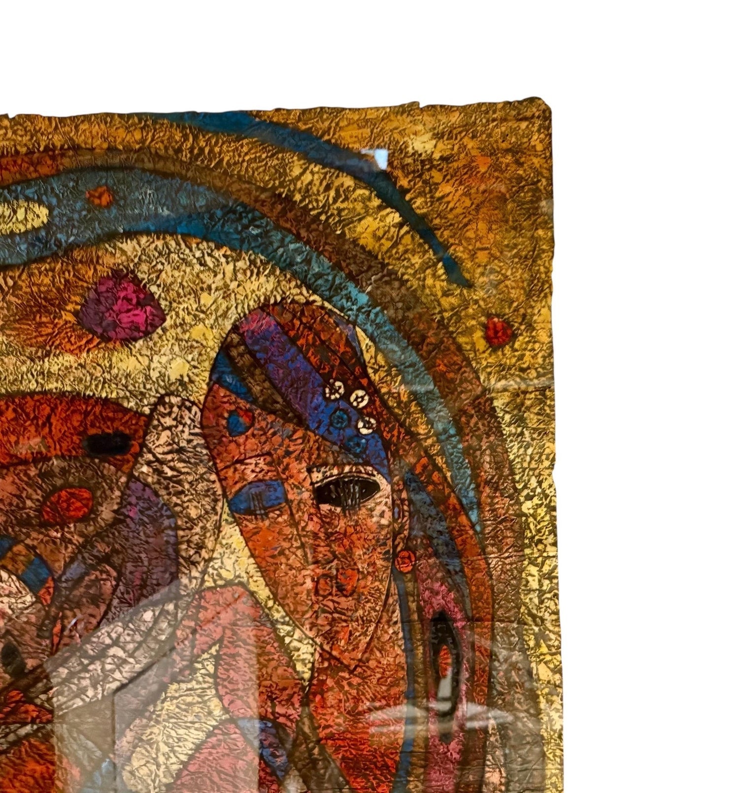 Large Original Mixed Media Painting on Rice Paper Chinese Artist Jiang Tiefeng