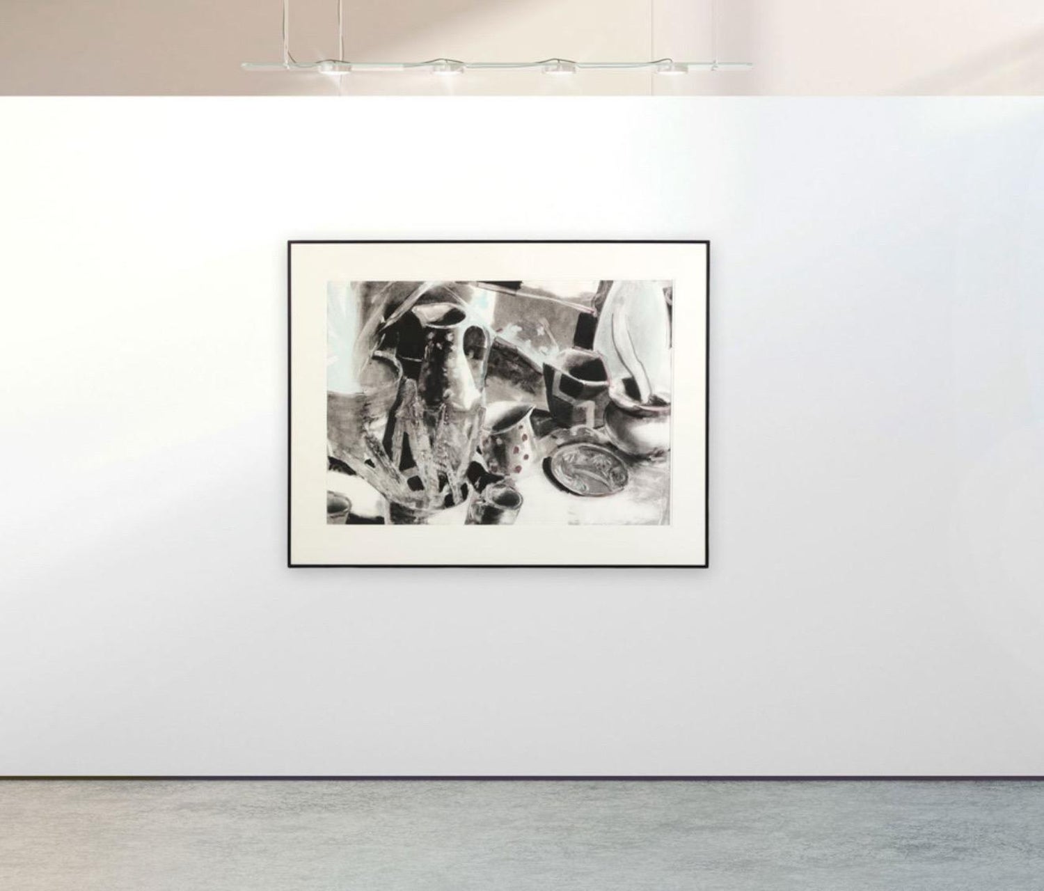 Large Joel Janowitz Boston Modernist Monotype Monoprint Painting Piranesi Series