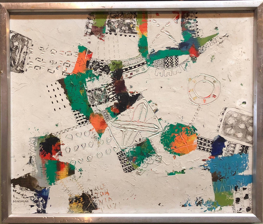 Japanese Modern Abstract 'Some Things of Value' Oil Painting