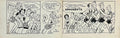 Vintage Golden Age Syndicated Ink Drawing Cartoon Strip Susie Q Smith Comic Art