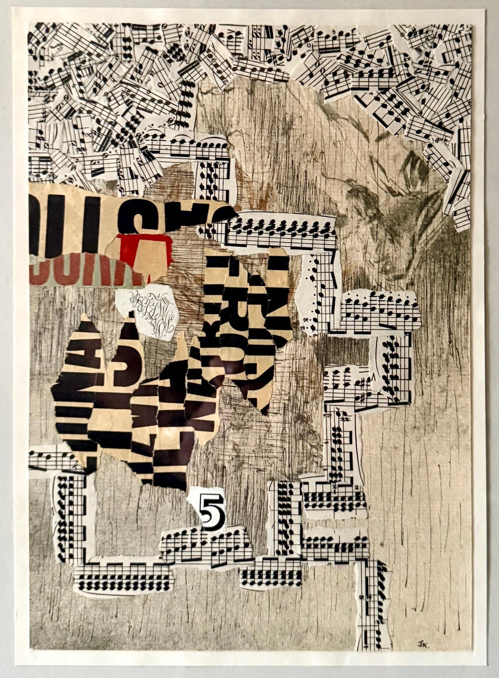 Original Guggenheim Museum Exhibited Jiri Kolar Collage Tower of Babel