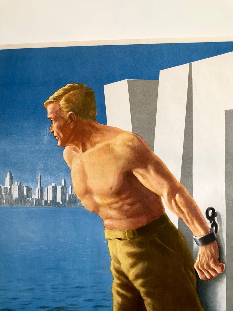 Original Vintage Color World War II Propaganda Poster Delayed! Offset Lithograph