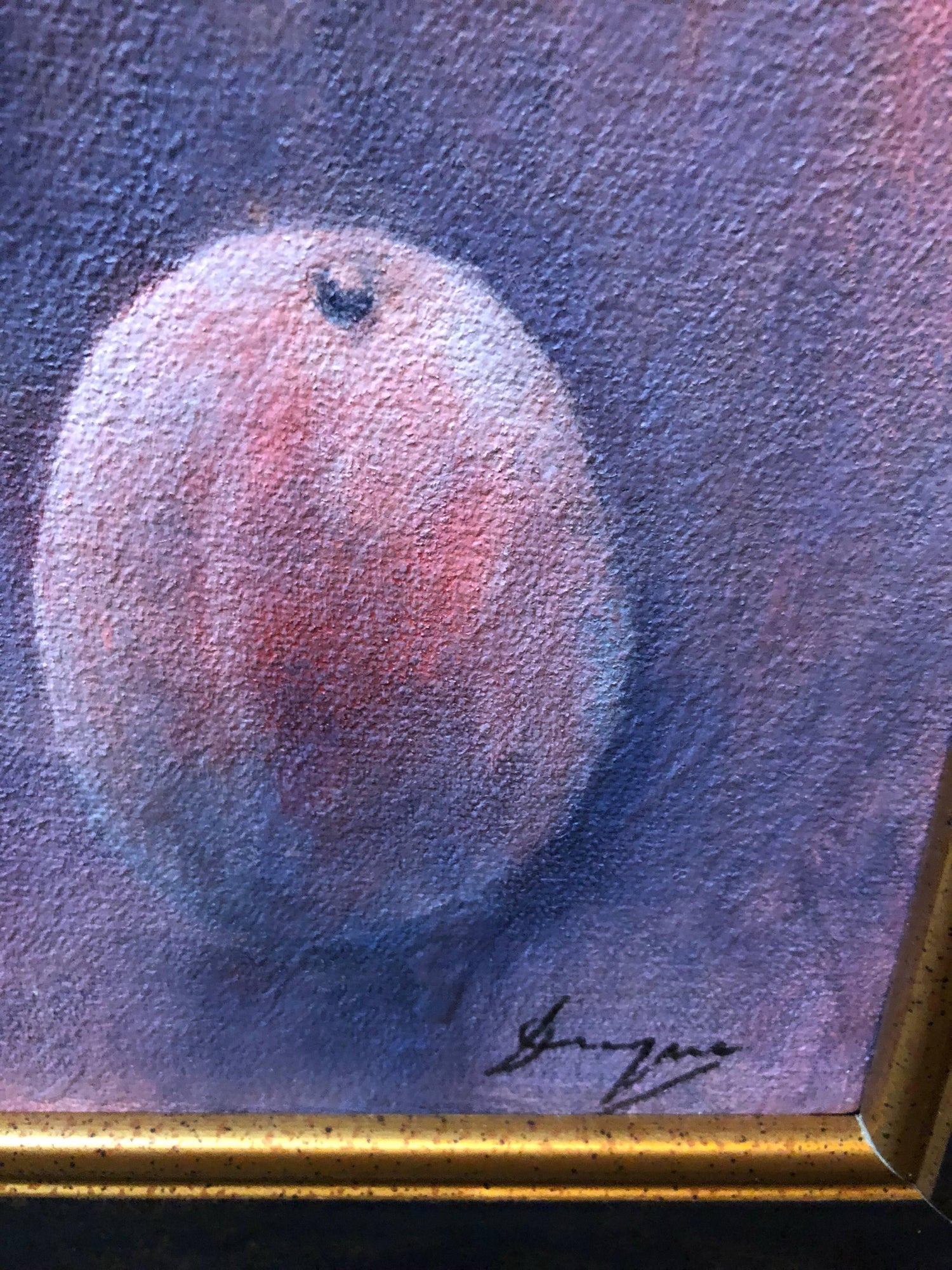 Large Latin American Modernist Oil Paintng Women with Fruit