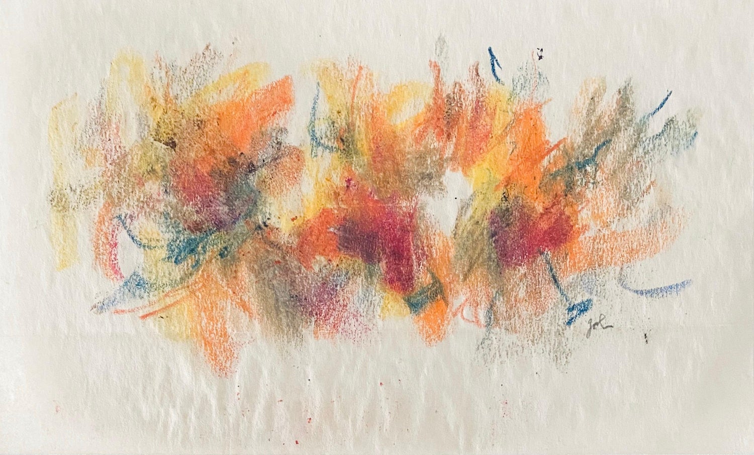 Abstract Pastel Crayon Drawing Color Abstract, Seasonal Letter John Von Wicht