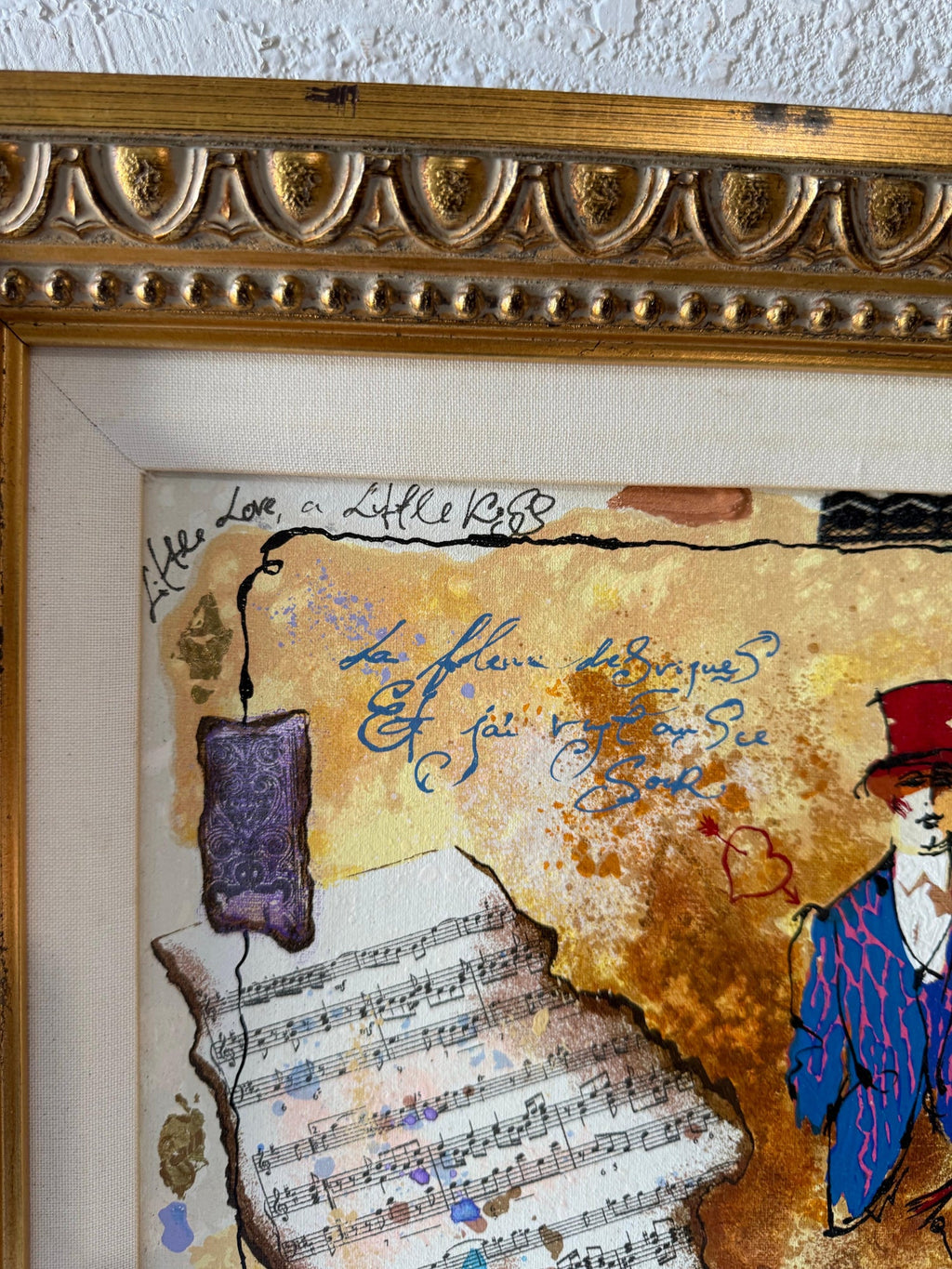 Silkscreen on Canvas Musical Belle Epoque Composition Alexander & Wissotzky
