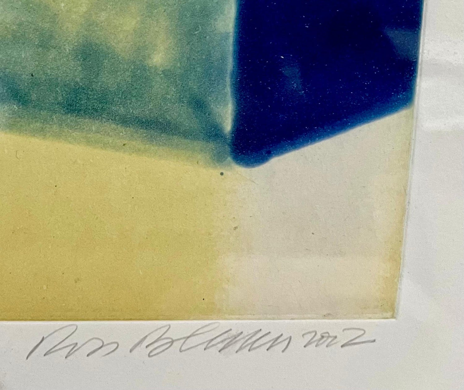 Abstract Aquatint Etching Ross Bleckner Zig Zag lines New York Artist D Loop
