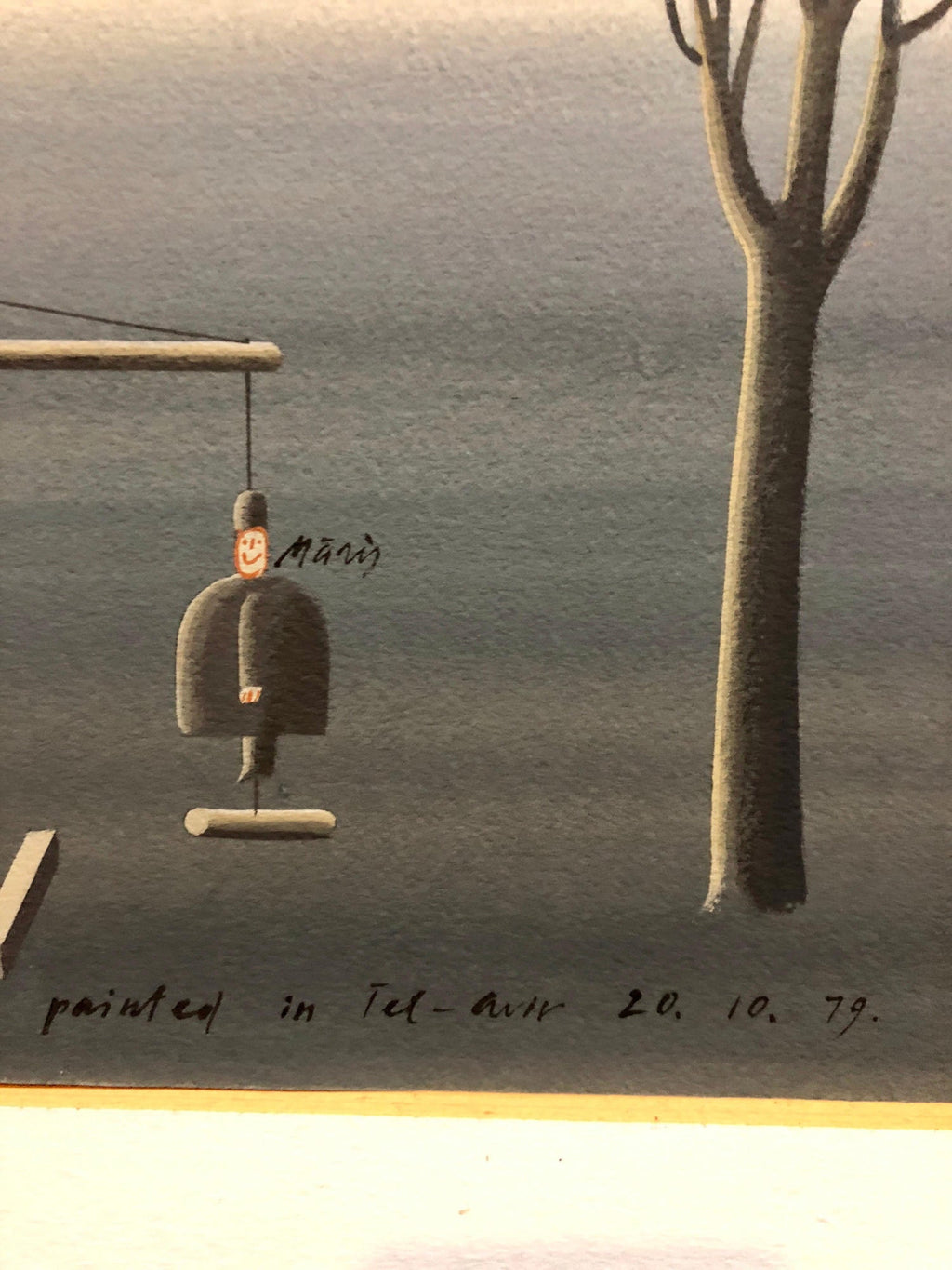 Latvian Israeli Surreal Gouache Illustration Art Painting Tel Aviv