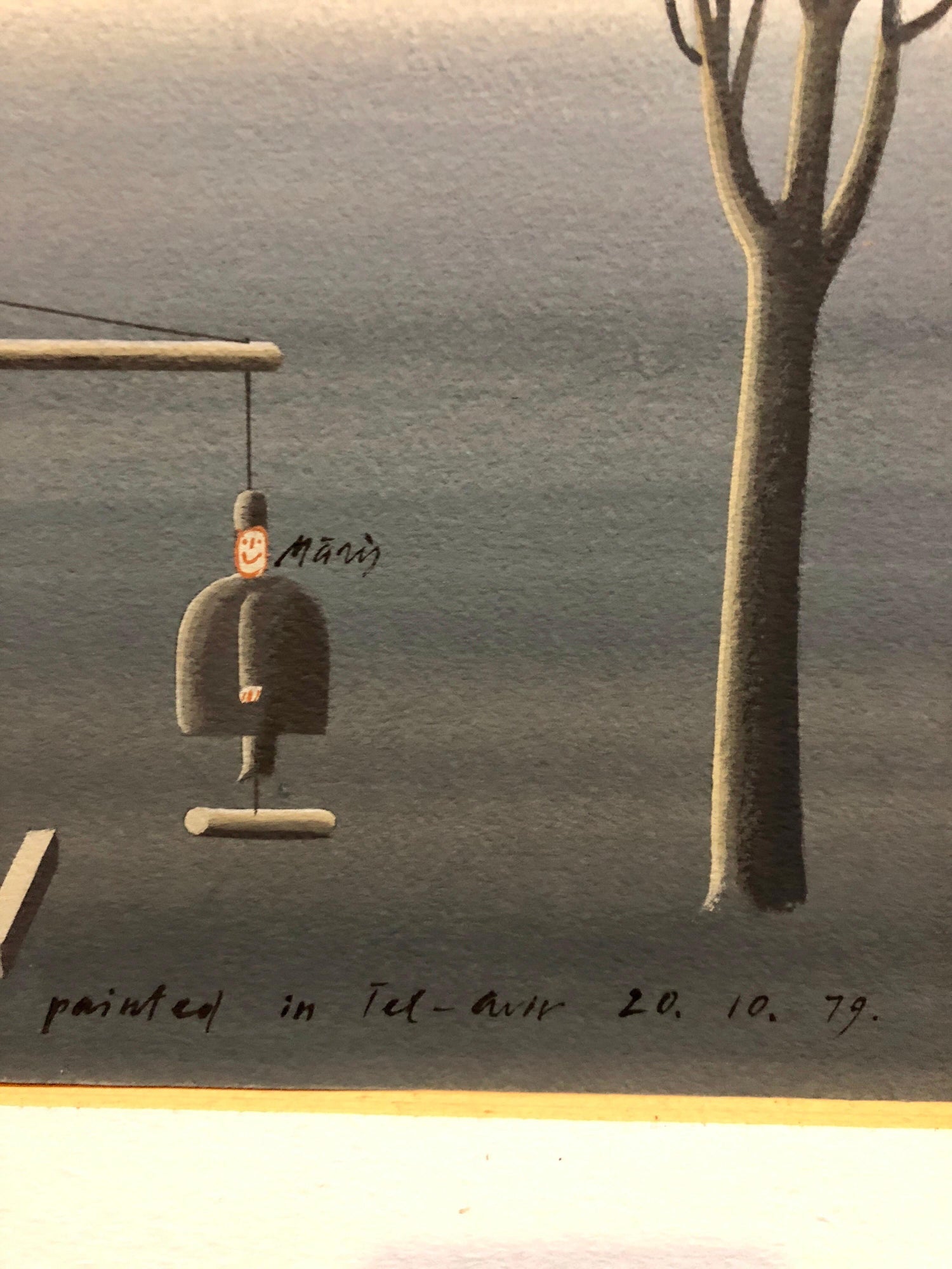 Latvian Israeli Surreal Gouache Illustration Art Painting Tel Aviv