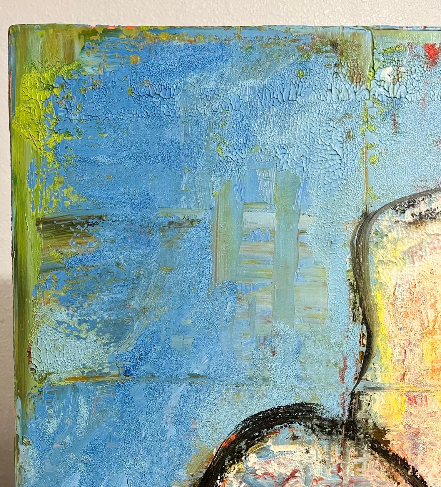 Large Modernist Rose Bouquet Oil on Linen Painting Aaron Fink