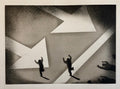 1970 Silencio, Direccion Unica, One Way Spanish Political Etching Pop Art Print