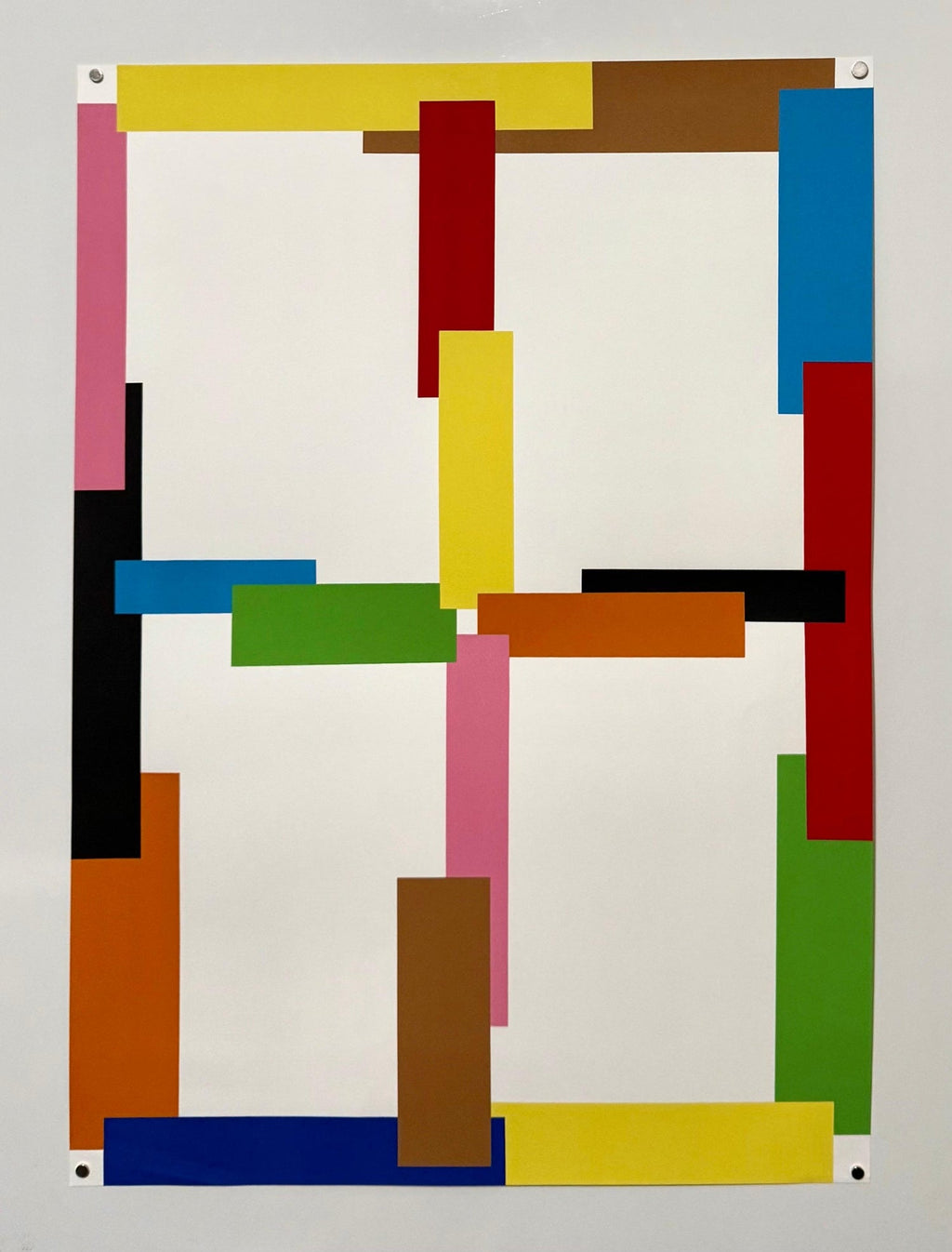 Swiss Contemporary Art Beat Zoderer Abstract Color Constructivist Screenprint