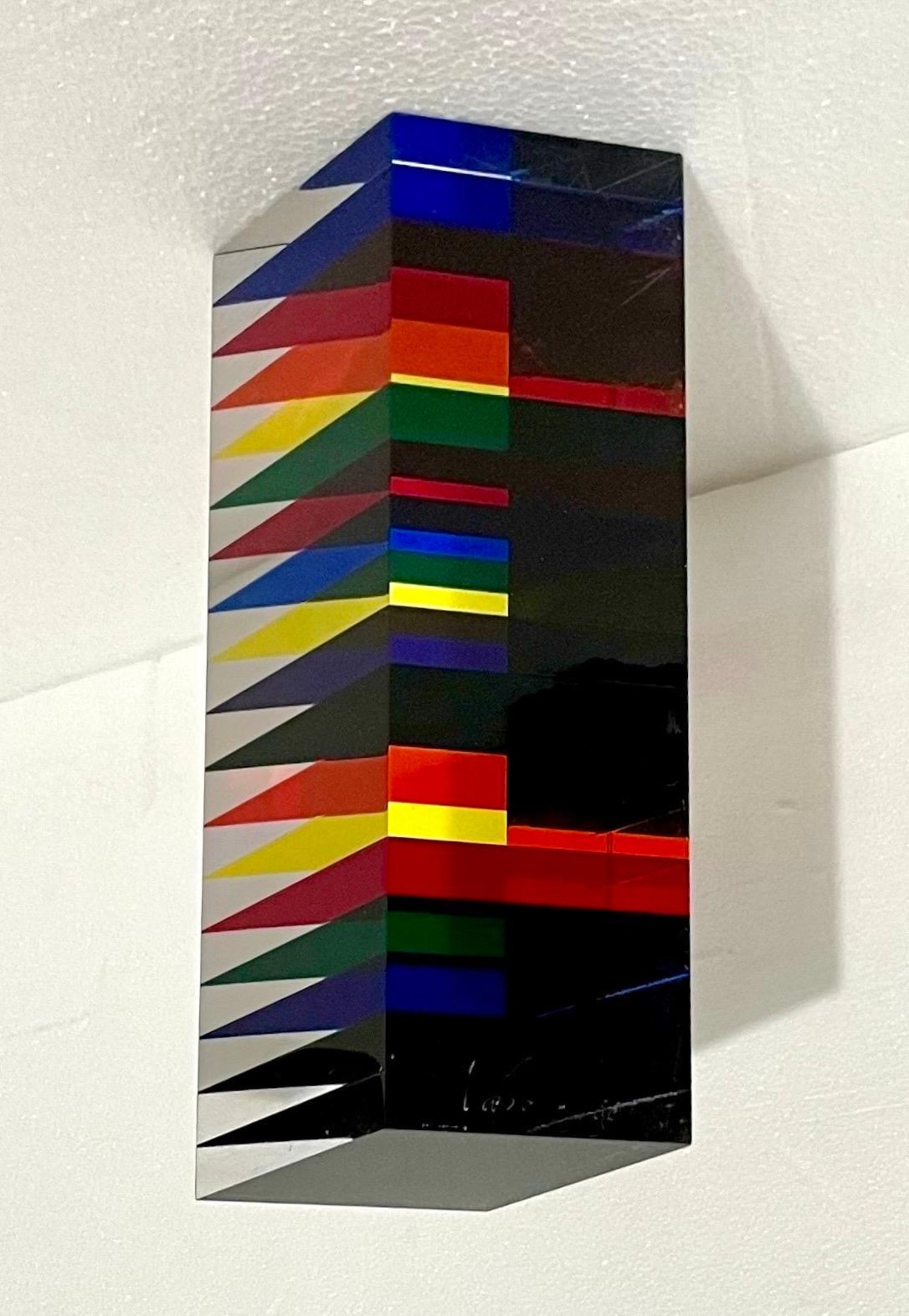 Swedish Modern Op Art Modular Relief Sculpture In Aluminum And Wood