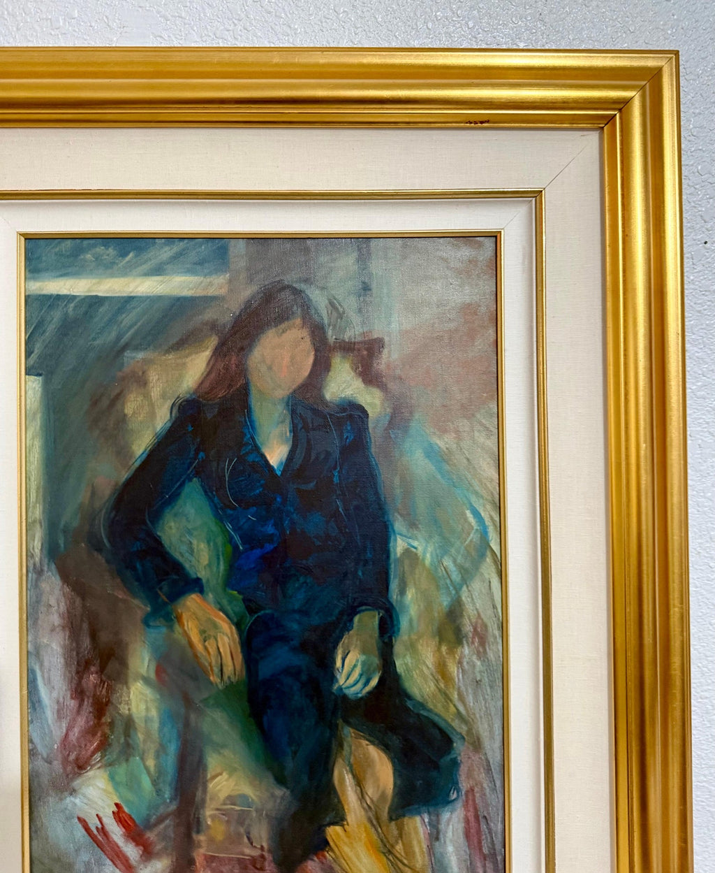Rare Jewish Yemenite Woman Oil Painting Israeli Girl Judaica Itamar Siani