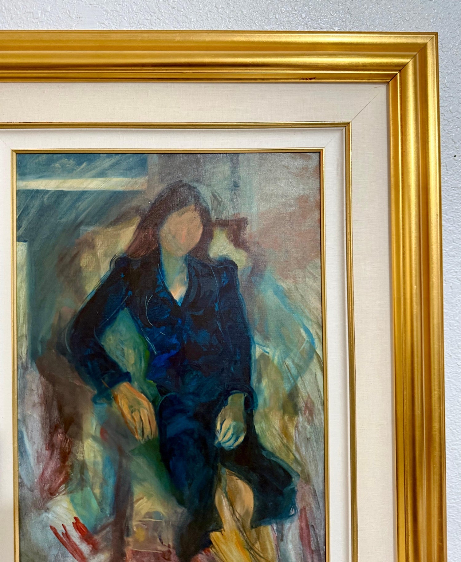 Rare Jewish Yemenite Woman Oil Painting Israeli Girl Judaica Itamar Siani
