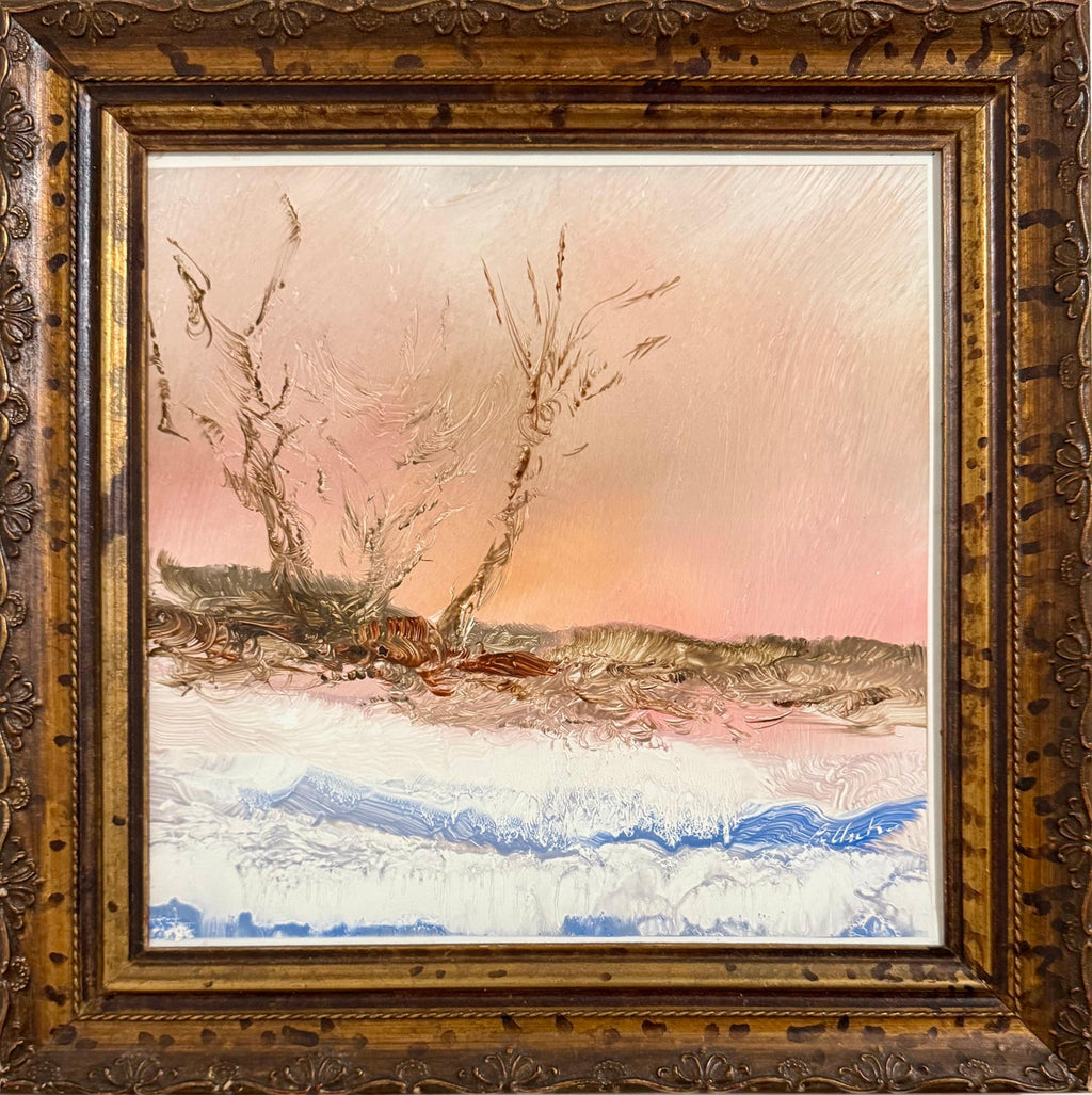Abstract Impressionist Sunset in December Oil Painting Reginald Pollack