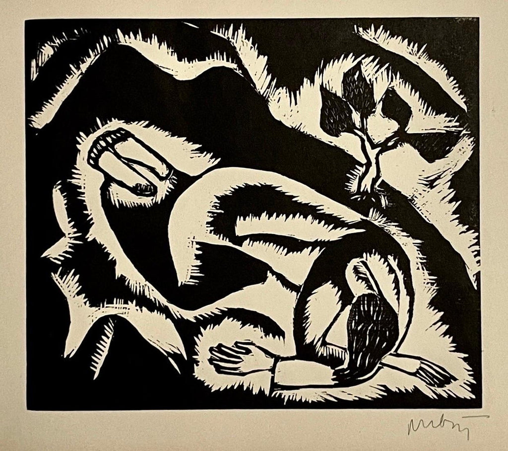 Modern Israeli Lithograph Reuven Rubin Views Of Israel Judaica Crowing Rooster