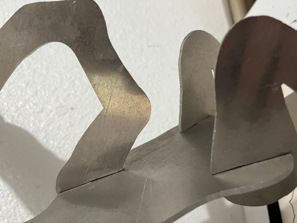 1970s Steel Modernist Abstract Kinetic Puzzle Sculpture "The Test" William King