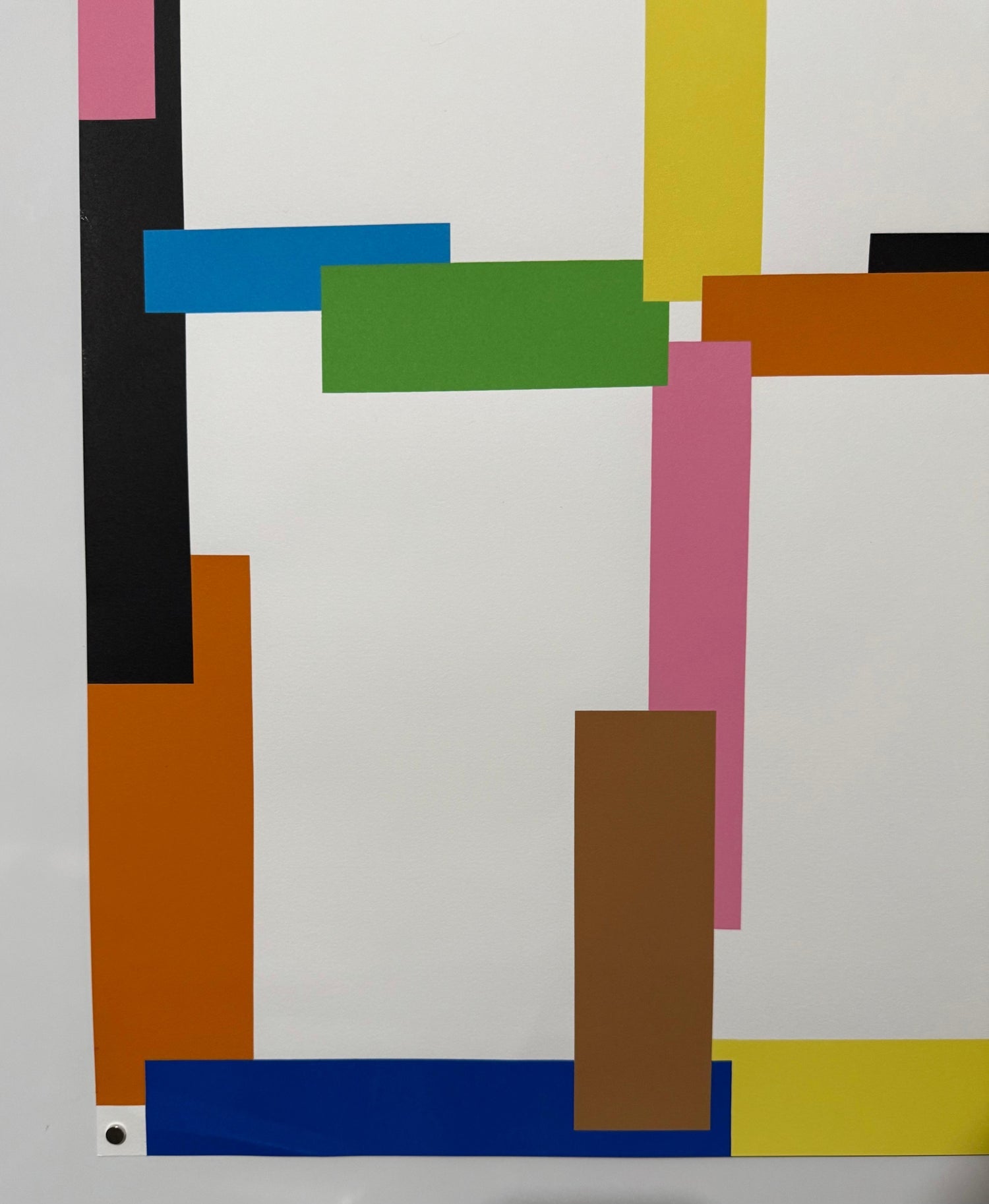 Swiss Contemporary Art Beat Zoderer Abstract Color Constructivist Screenprint