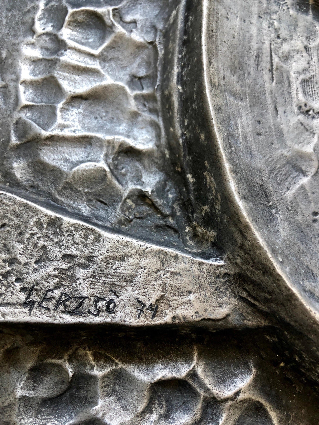 Mexican Modernist Master Silvered Cast Abstract Sculpture Relief Gunther Gerzso