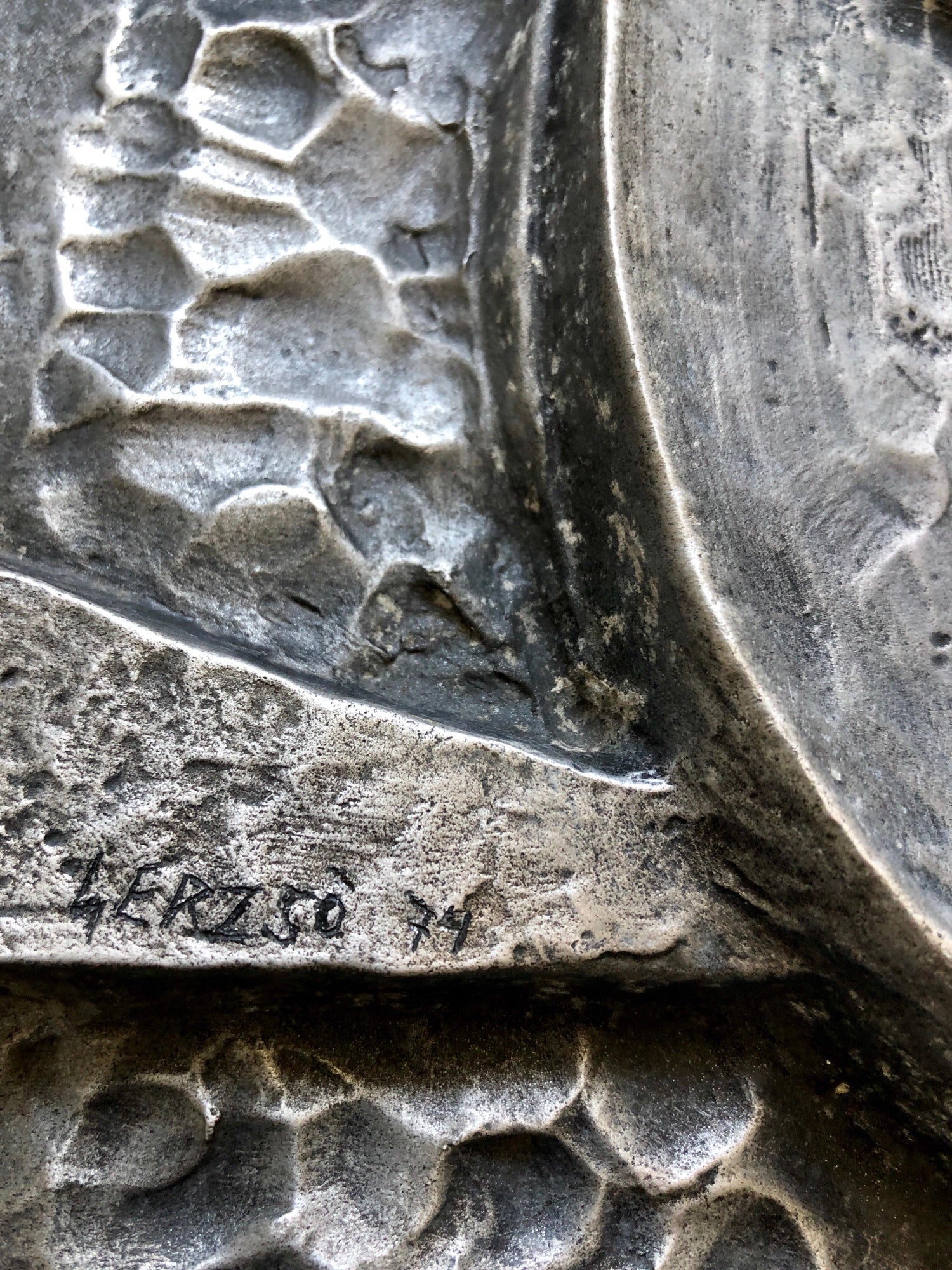 Mexican Modernist Master Silvered Cast Abstract Sculpture Relief Gunther Gerzso