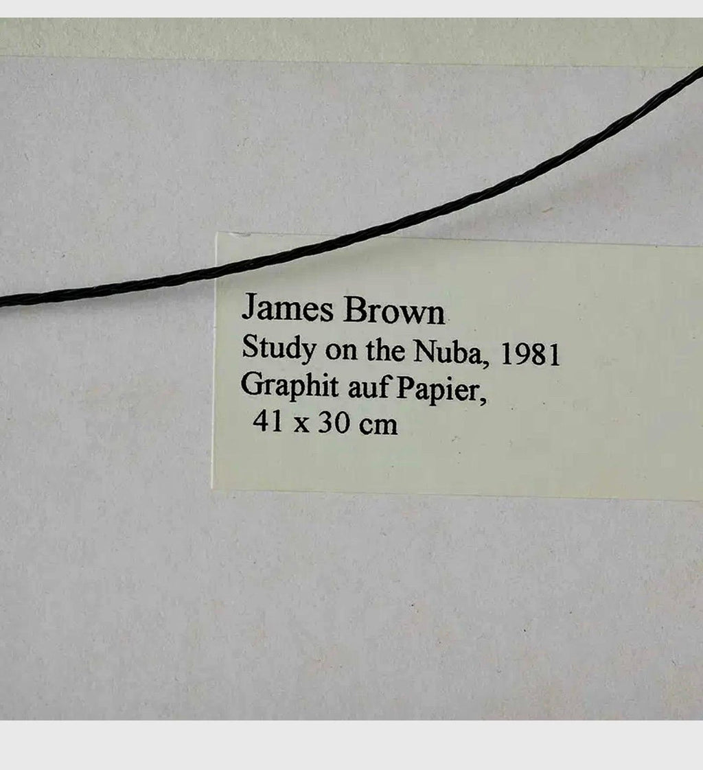 Nuba 1981 Graphite Drawing on Brown Paper James Brown Galerie Bernd Kluser