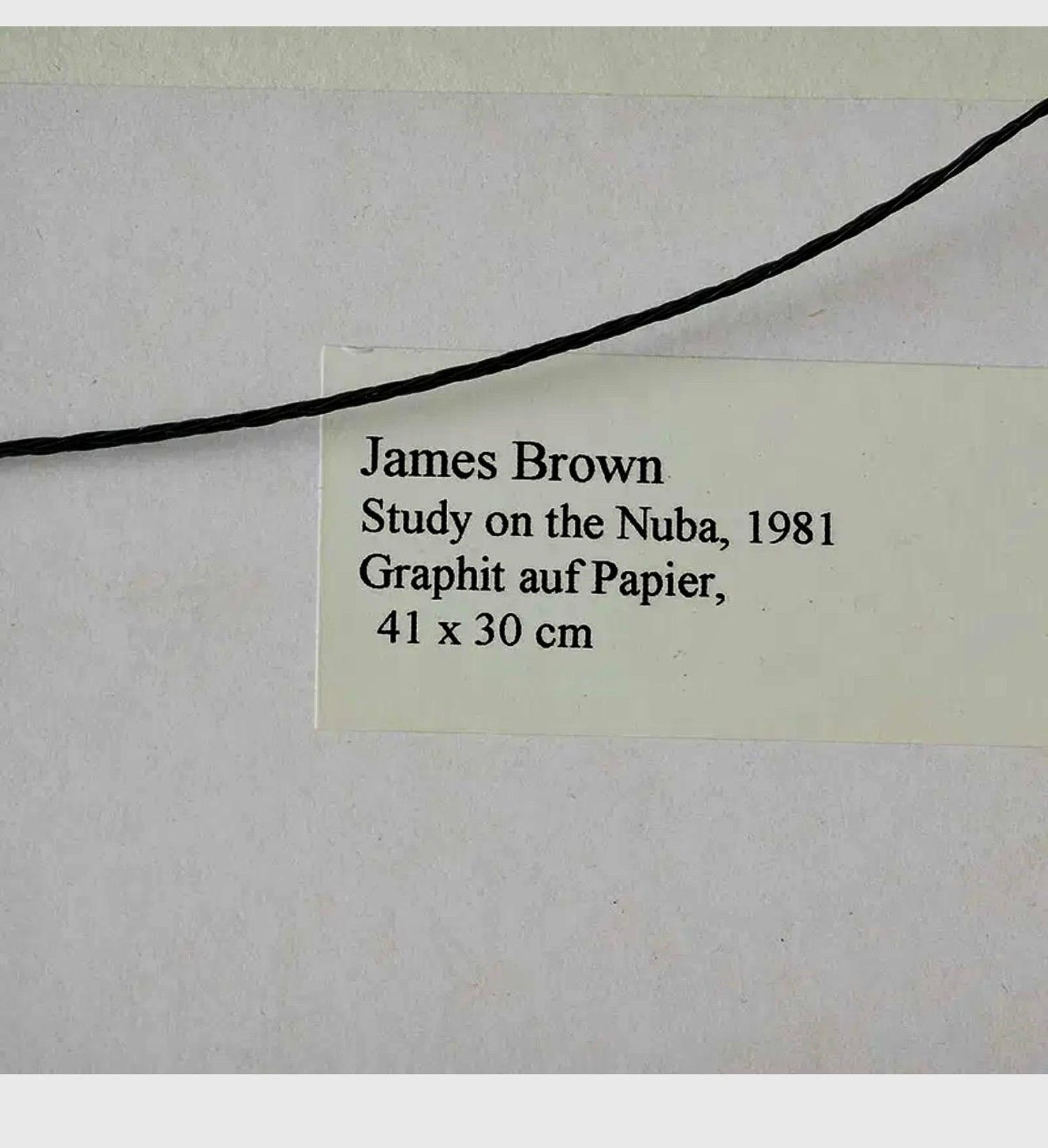 Nuba 1981 Graphite Drawing on Brown Paper James Brown Galerie Bernd Kluser