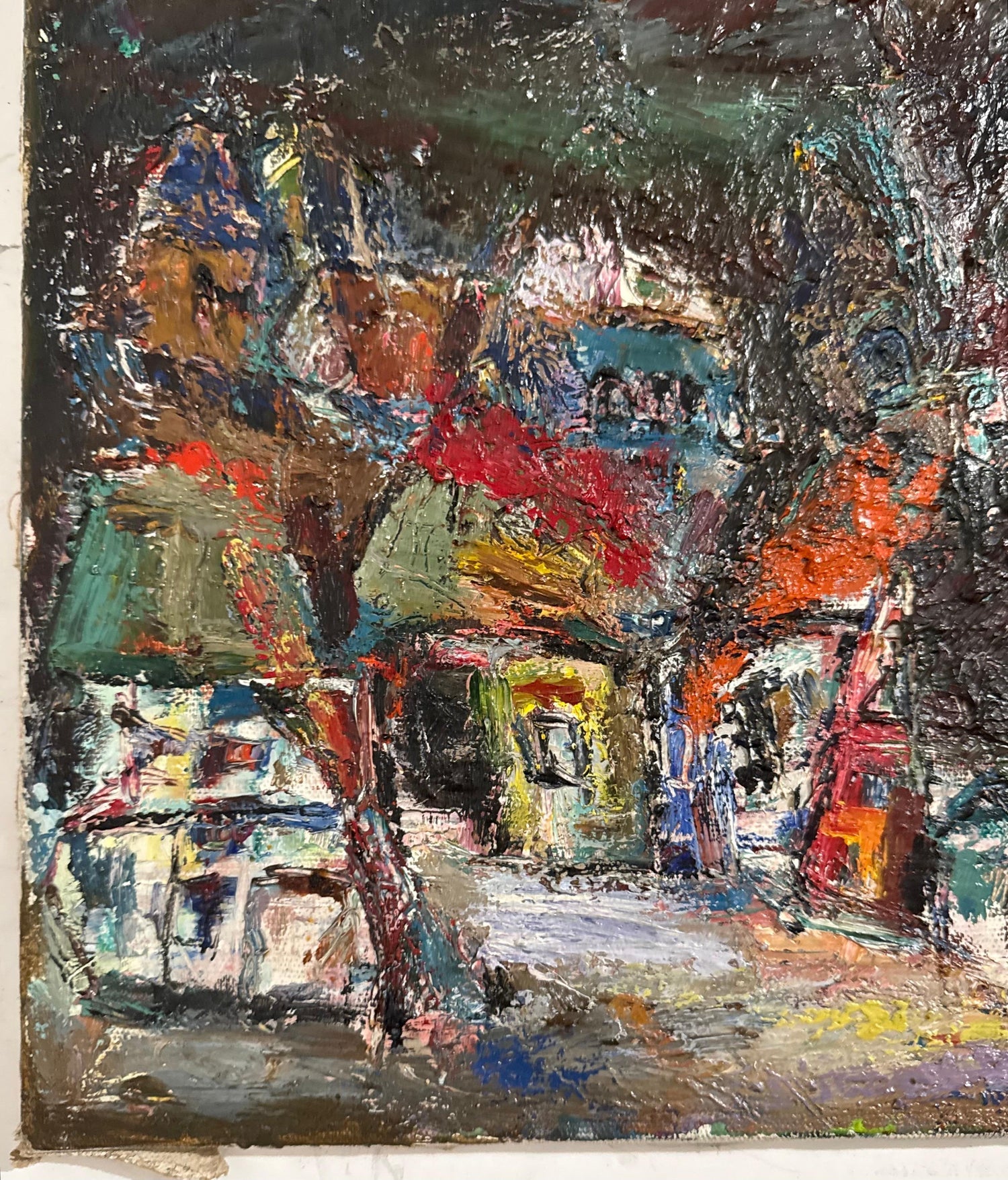 Russian Ukrainian Abstract Oil Painting Alexander Pavlov Vilnius Landscape