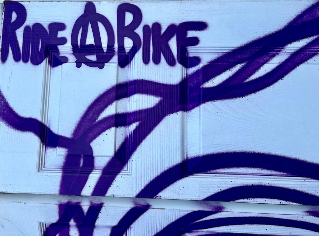 Miami Graffiti Legend Ahol Sniffs Glue Large Spray Painting on Doors Sculpture