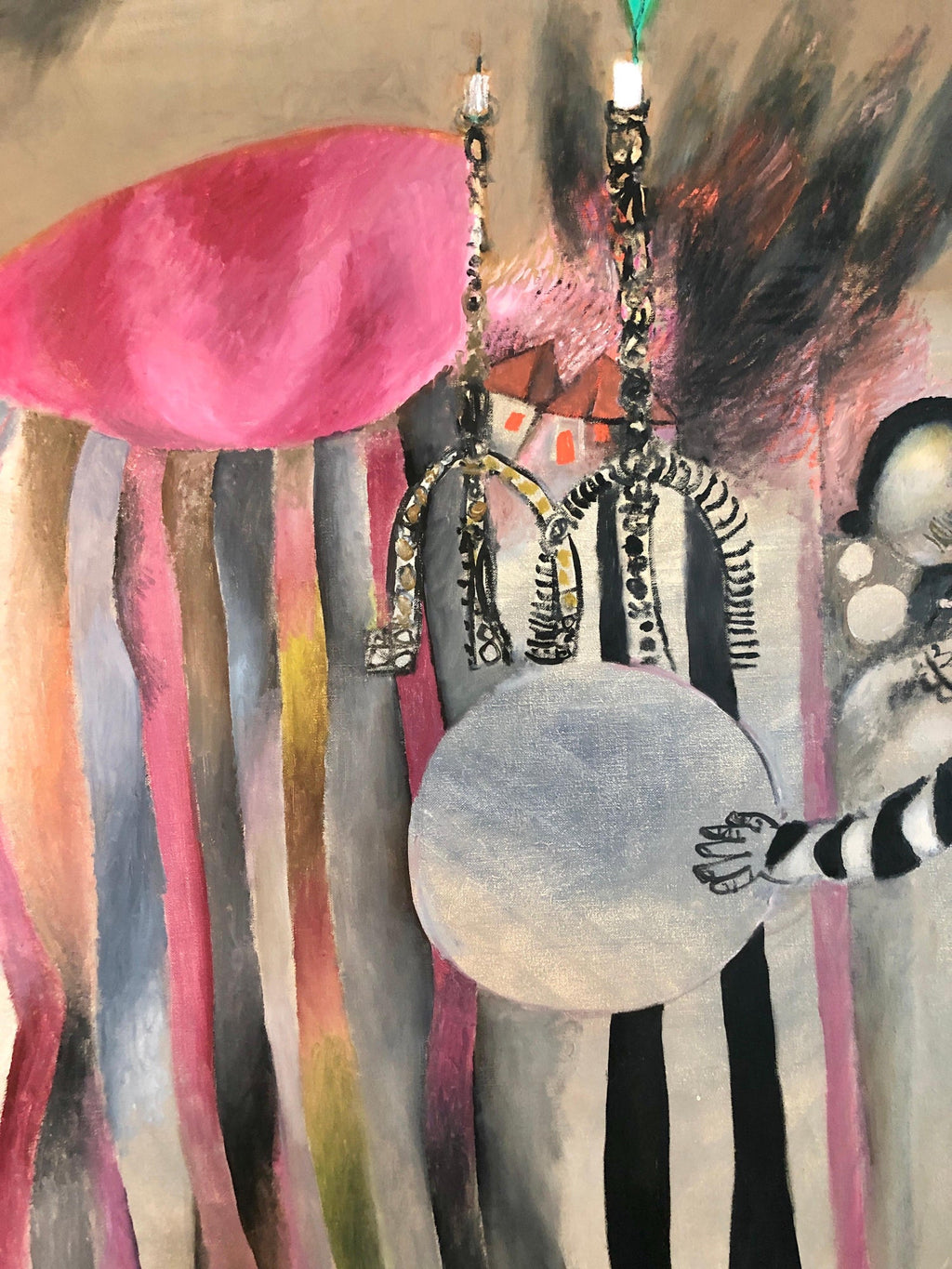 Israeli Surrealist Judaica Abstract Oil Painting Naftali Bezem Bezalel School
