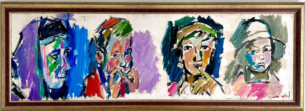 Post Soviet Russian Jewish Oil Painting Marc Klionsky Jerusalem Angel & Shofar